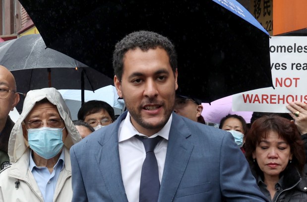New York City Councilman Christopher Marte speaks in Manhattan in May 2022. (Luiz C. Ribeiro for NY Daily News).