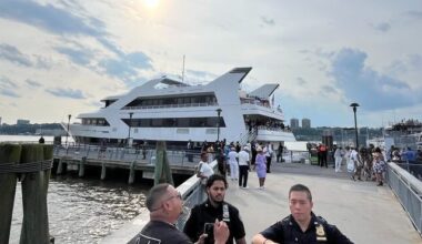 Cruise yacht with 350 people aboard slams into Hudson River dock, injuring 35 in NYC