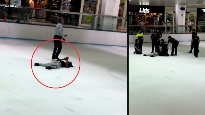 ‘Broke both his legs:’ Shoplifter leaps from 2nd floor of Galleria, lands on ice rink, police say