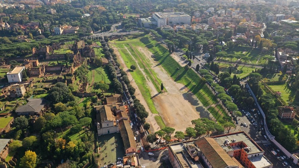 Aerial View of The Circus Maximus