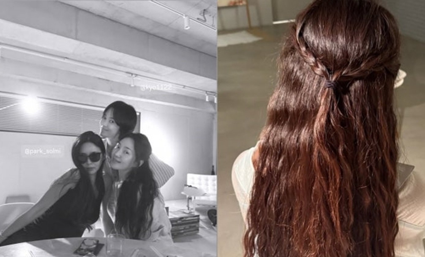 Song Hye Kyo shows off hair styling skills during meetup with close actress friends