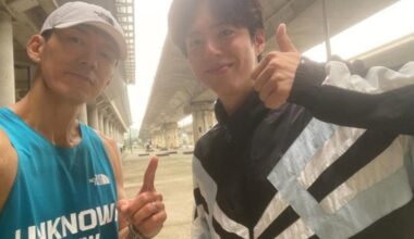 Sean shares early morning 12km run with Park Bo Gum