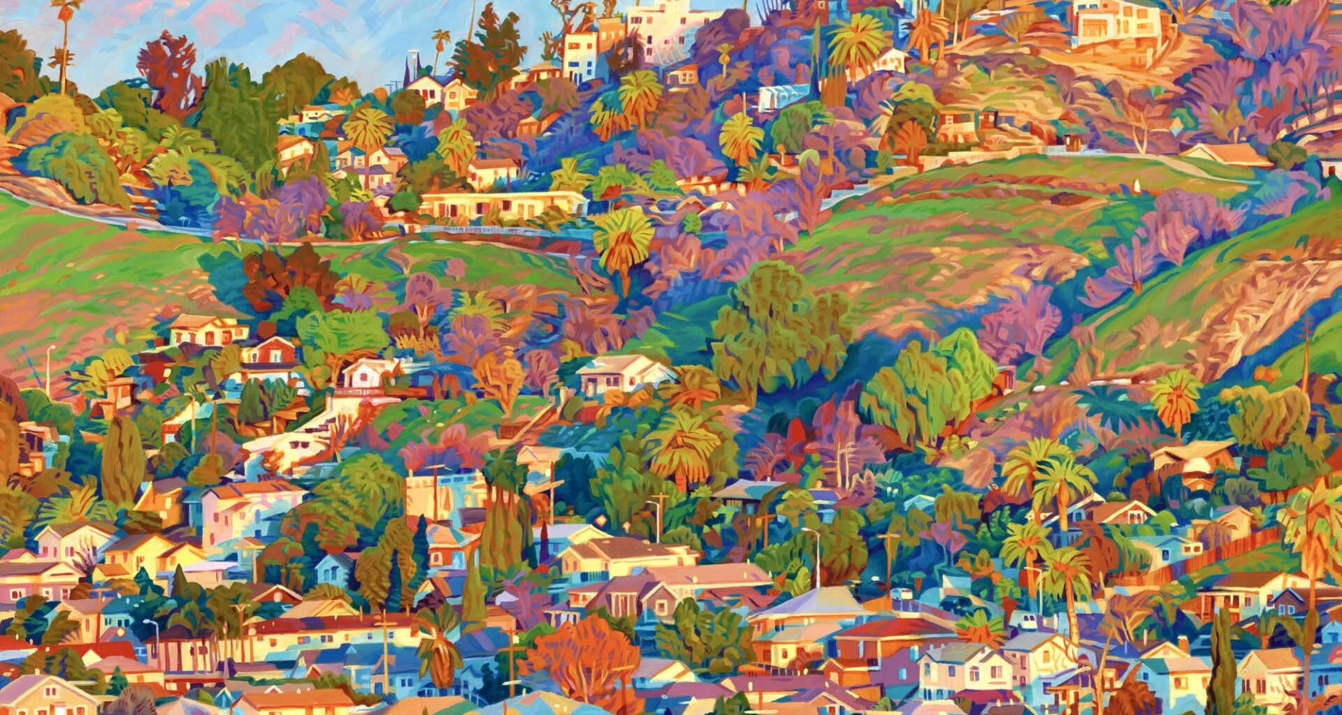 Seth Armstrong Sets the Hills of Los Angeles Aglow in Vibrant Oil Paintings — Colossal
