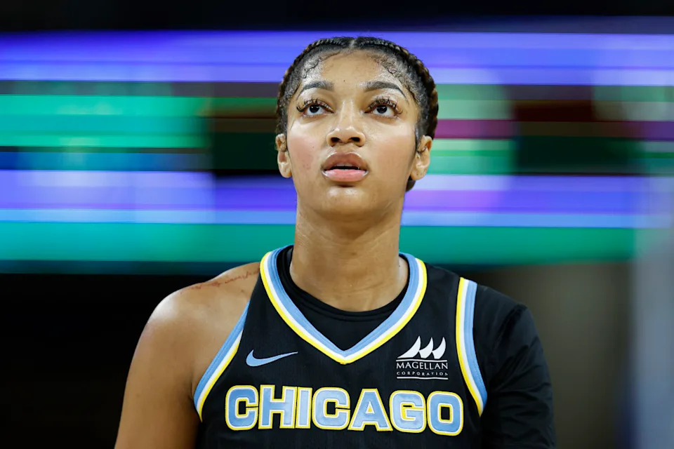 Chicago Sky forward Angel Reese (5).Kamil Krzaczynski-Imagn Images