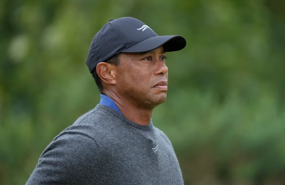 Tiger Woods on the 12th tee during the first round of the Open Championship golf tournament at Royal Troon.Jack Gruber-USA TODAY Sports