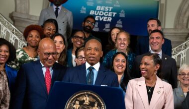 More than $54 million of the plan also includes funding for free legal services for migrants. (Ed Reed/Mayoral Photography Office)