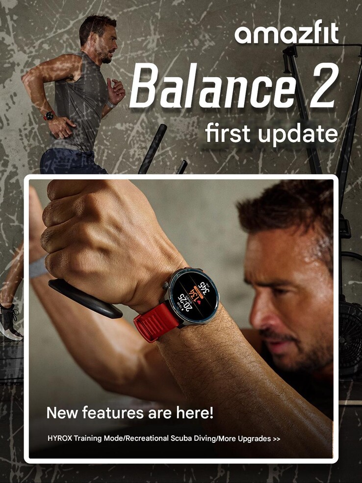 The release notes for the Amazfit Balance 2 smartwatch update. (Image source: Amazfit via Weibo, machine translated)