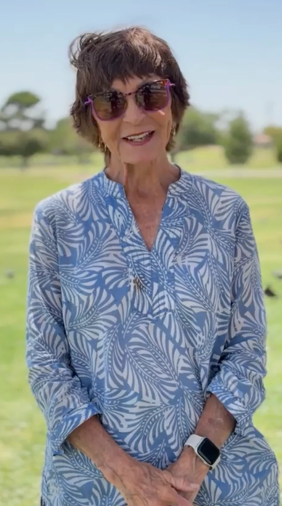 Judy Benjamin in West Texas ahead of hitting the 1,000 mile mark (Courtesy of Apollo Health)