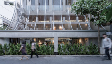 metal veil by KHOA VU turns vietnamese villa into a restaurant