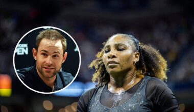What happened when Serena Williams faced Andy Roddick in a match when they were both around 10 years old
