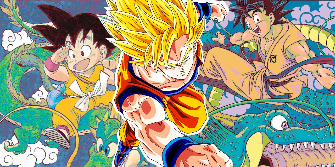 Goku Saiyan 2 from Dragon Ball Z with manga and DB Super