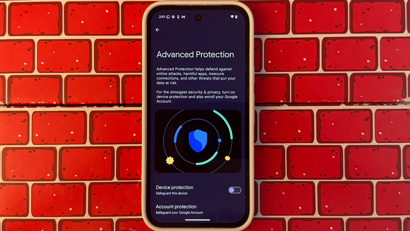 Advanced Protection on a Google Pixel phone