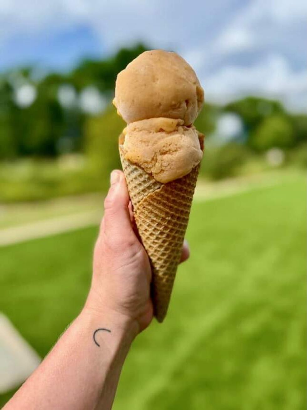 Honeychild's Sweet Creams peach ice cream