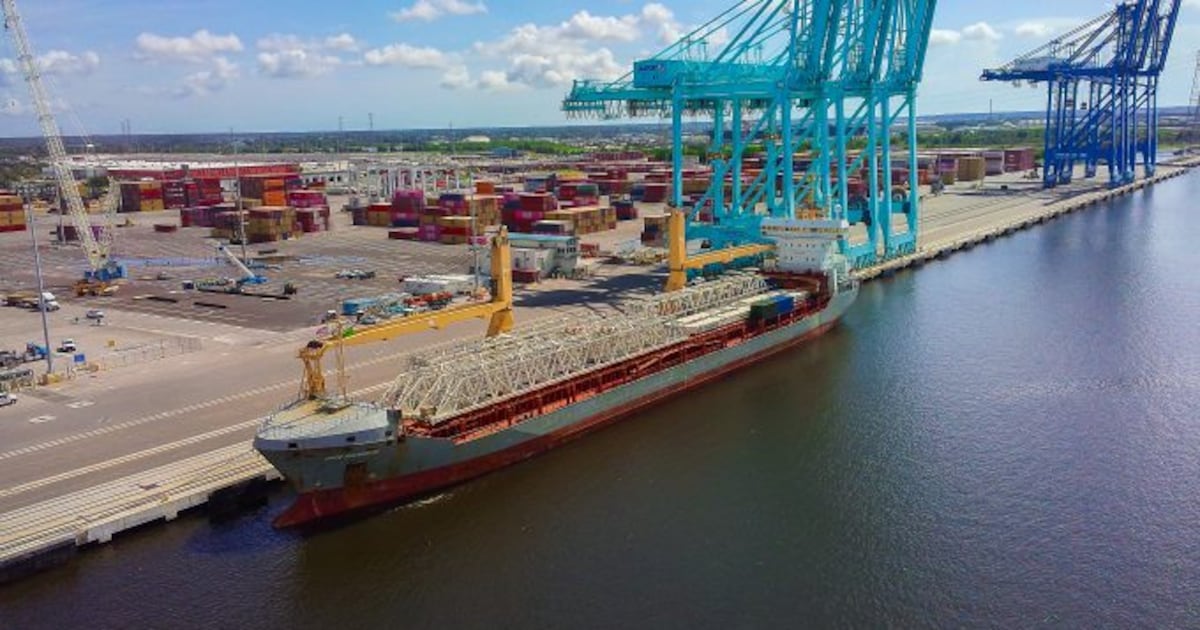 Two new container cranes arrive at JAXPORT – Action News Jax