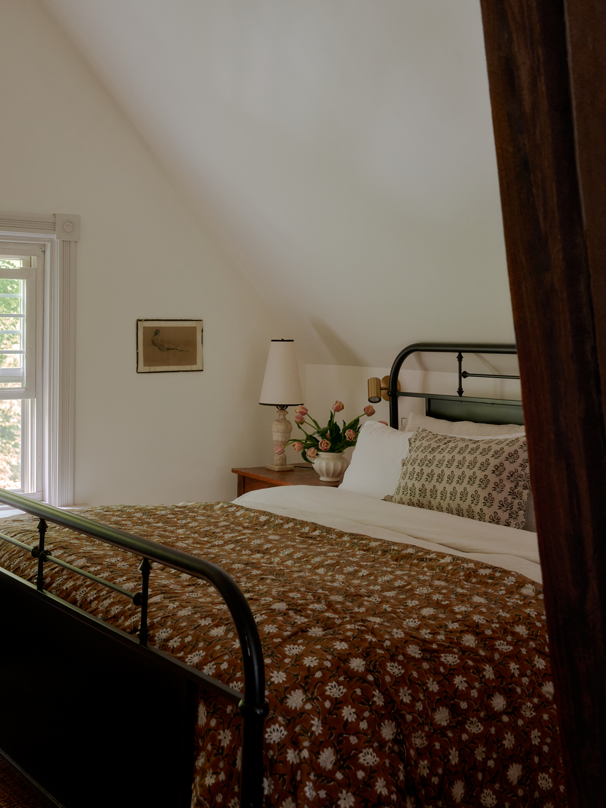 black bed frame