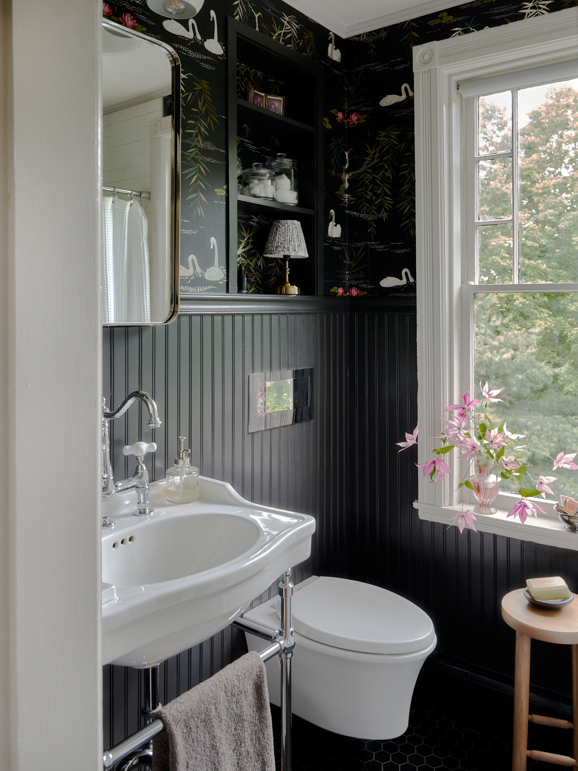 black bathroom