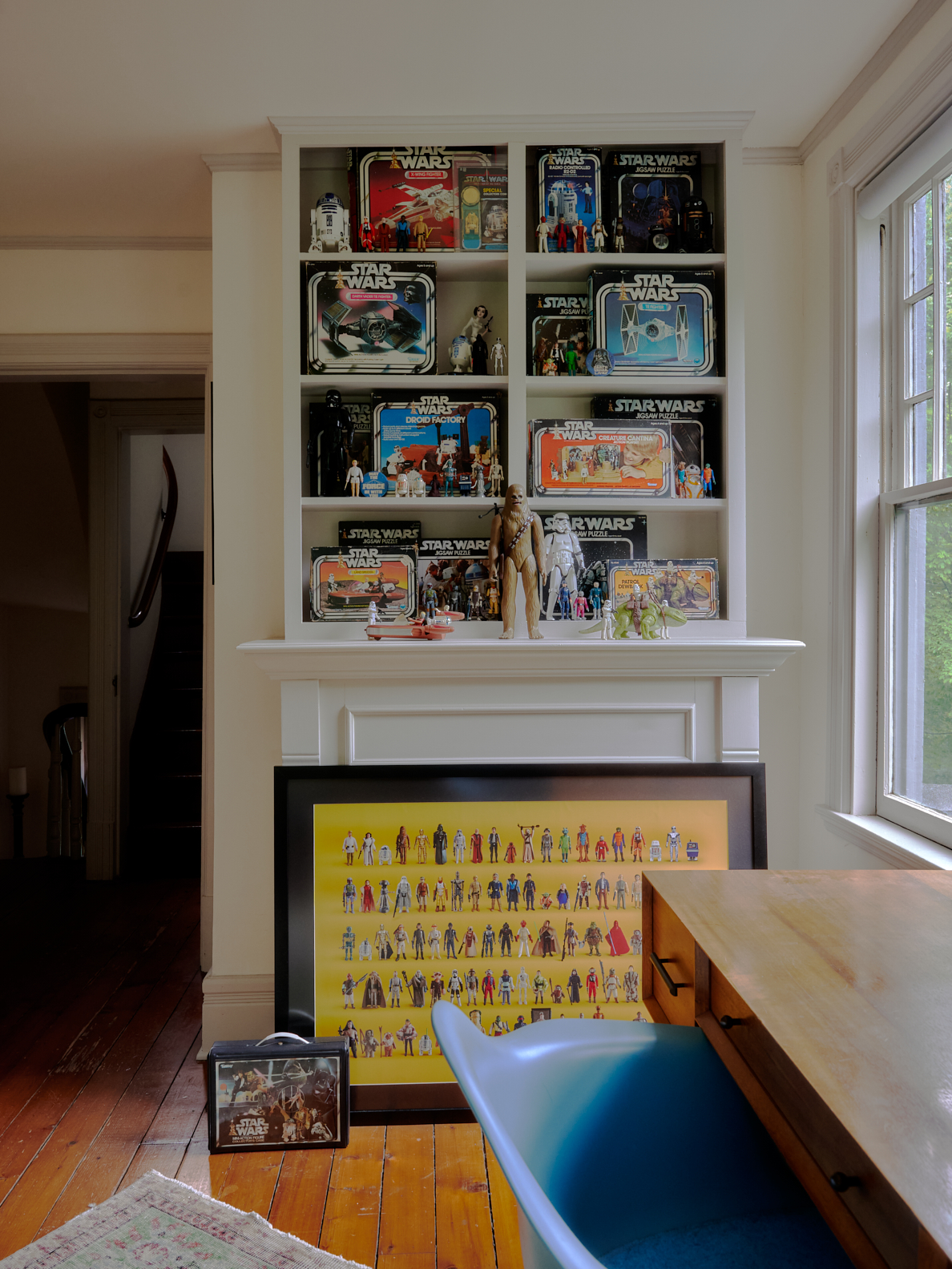 collectibles on shelf