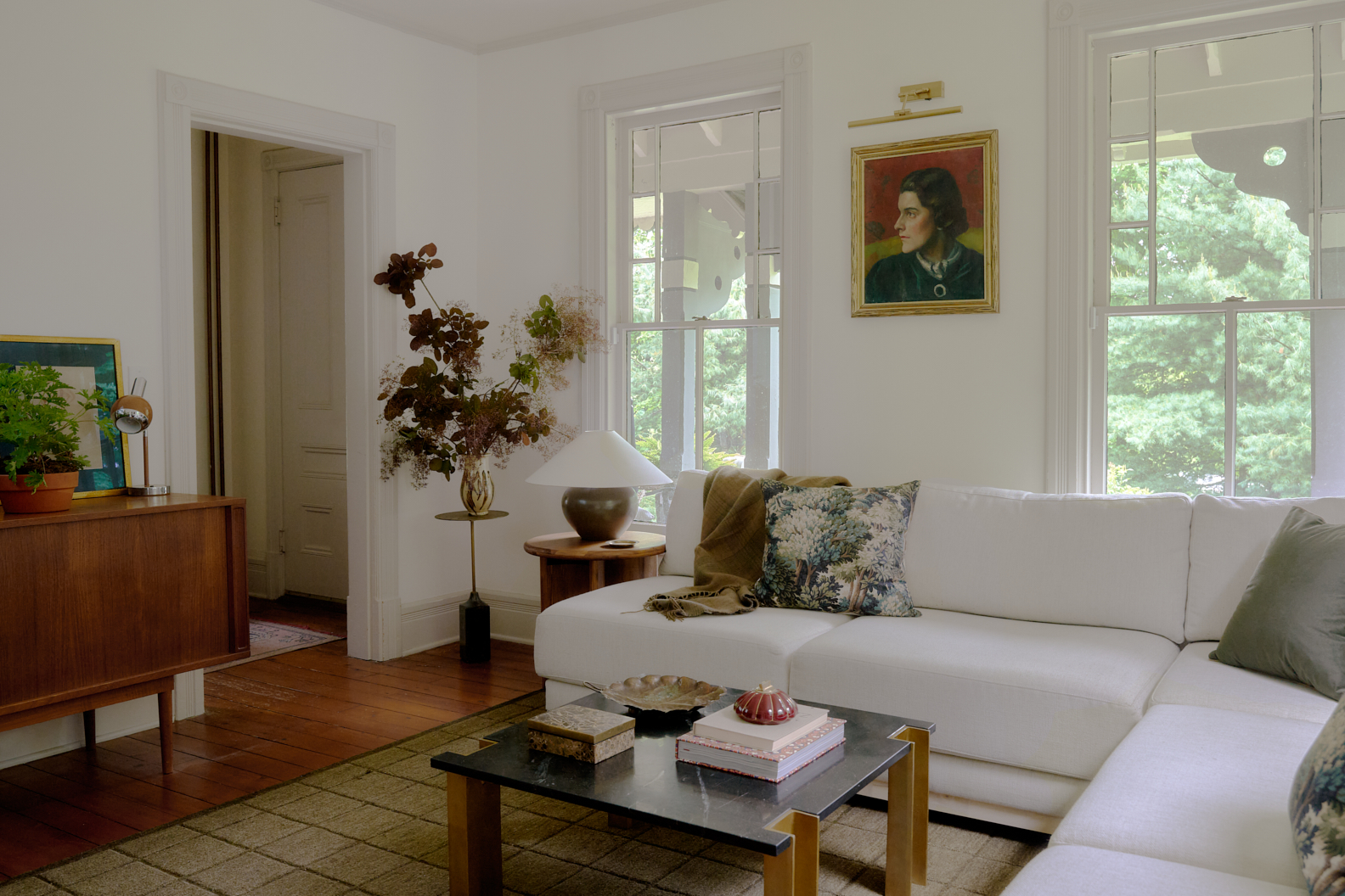 modern white sofa
