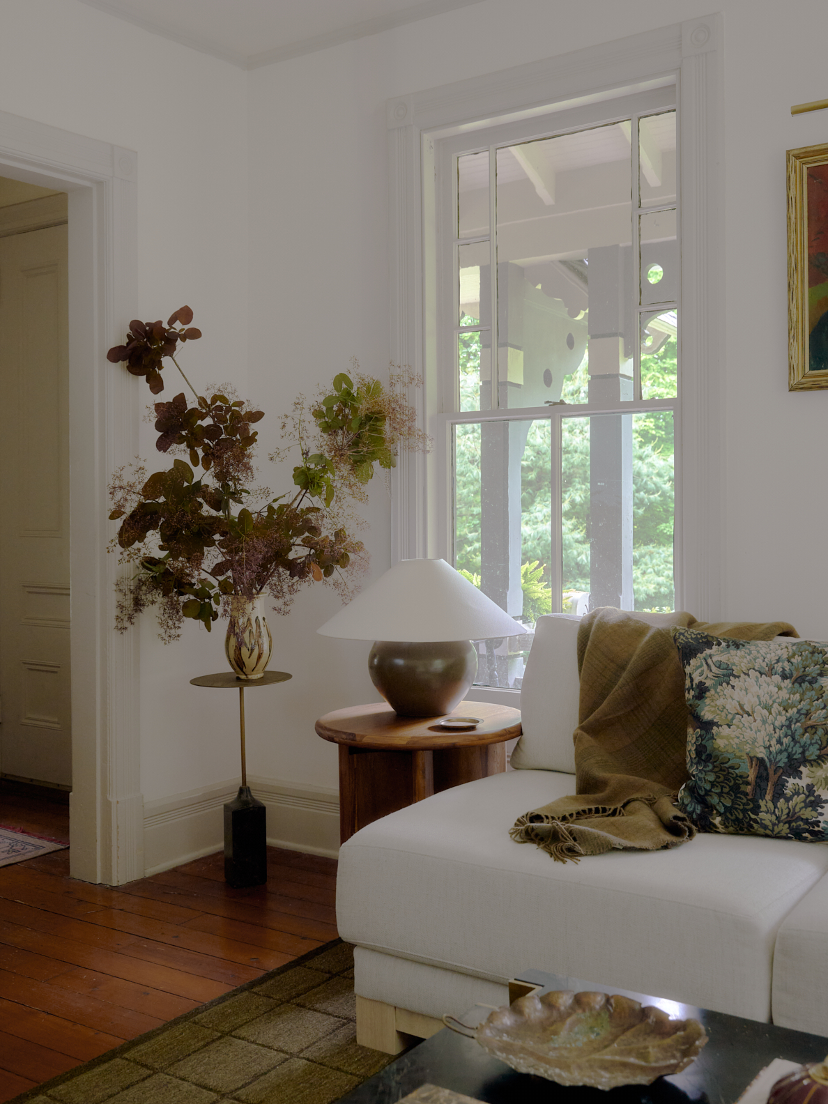 wood side table