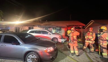 Seven people have been displaced and a dog is dead following a west Phoenix house fire that occurre...