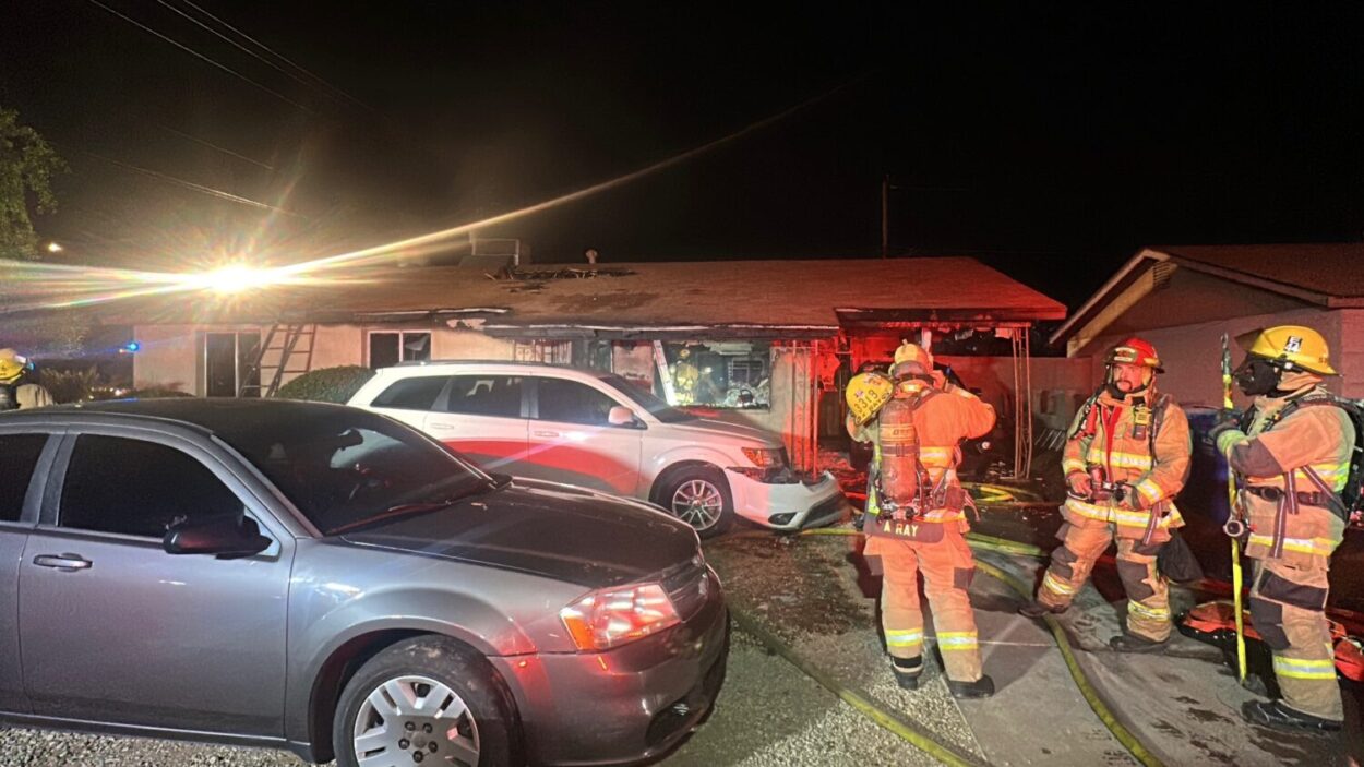 Seven people have been displaced and a dog is dead following a west Phoenix house fire that occurre...