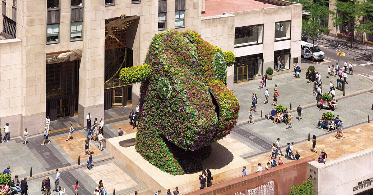 jeff koons' 'split-rocker' to bloom at LACMA's new building