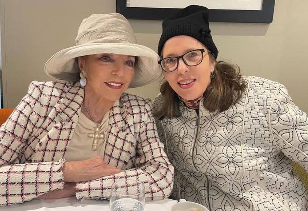 Joan Collins and her daughter Katy