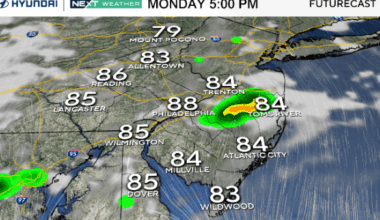 Scattered showers, thunderstorms expected Monday in Philadelphia region. Here's the weather forecast.