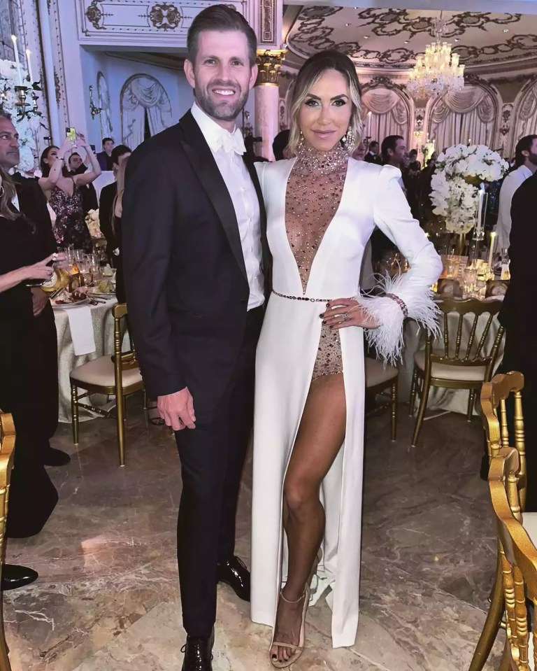 Lara Trump and her husband at a formal event.