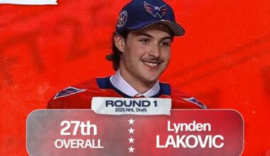 Washington Capitals select Lynden Lakovic in first round of 2025 NHL Draft