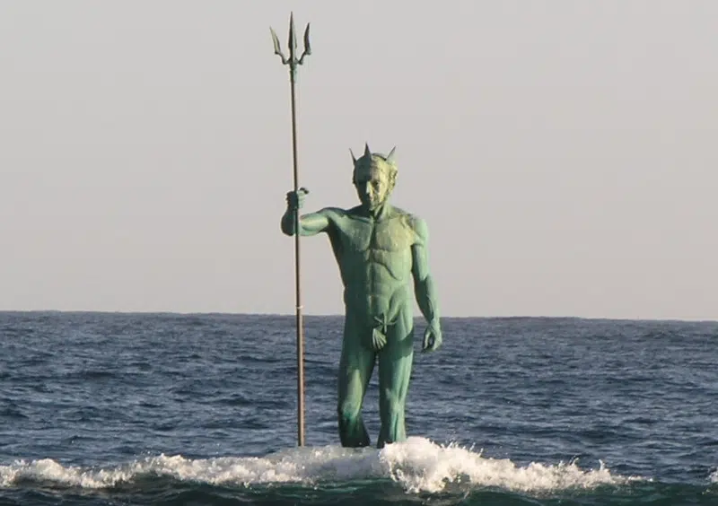 Neptune sculpture off Gran Canaria