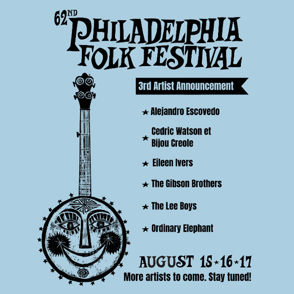 Philadelphia Folk Festival Announces Complete Lineup for The Main Stage Evening Concerts