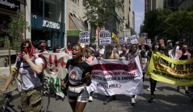 U.S. and Israeli military actions condemned at Center City protest