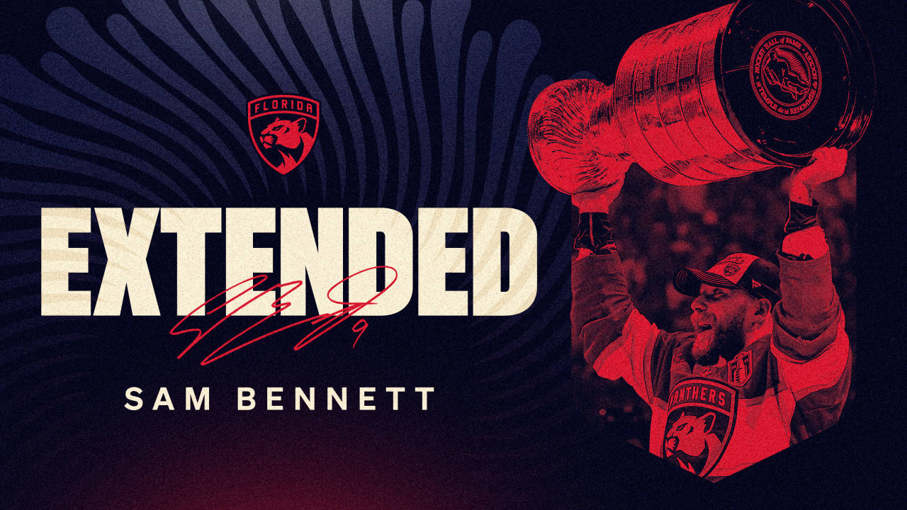 Florida Panthers Agree to Terms with Forward Sam Bennett on Eight-Year Contract Extension
