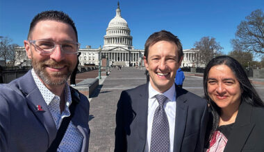 RSNA members Andrew Smith, MD, Alex Towbin, MD, and Pari Pandharipande, MD, MPH, participate in The Academy Hill Day