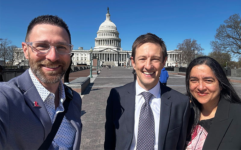 RSNA members Andrew Smith, MD, Alex Towbin, MD, and Pari Pandharipande, MD, MPH, participate in The Academy Hill Day