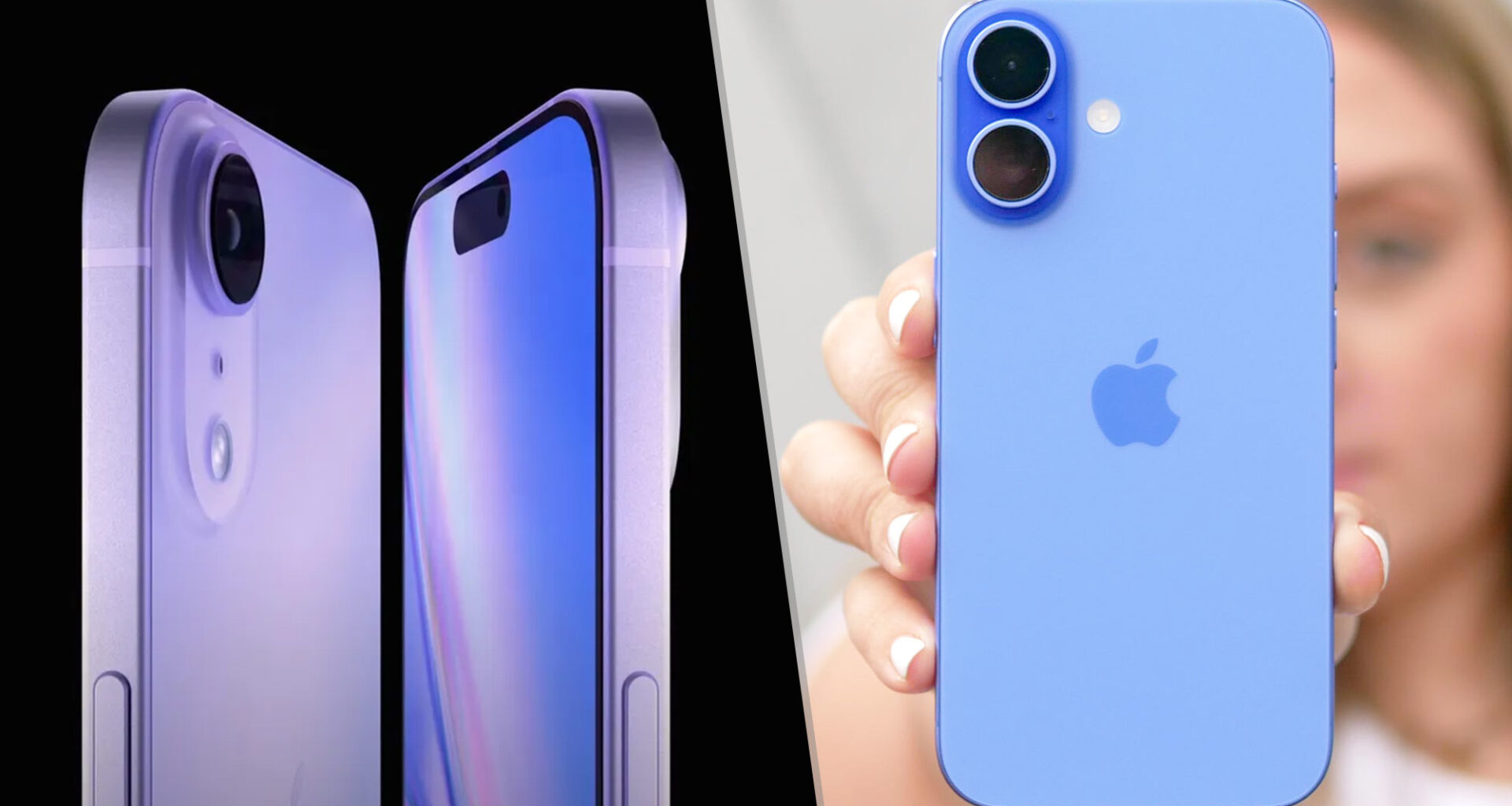 iPhone 17 slim render next to iPhone 16