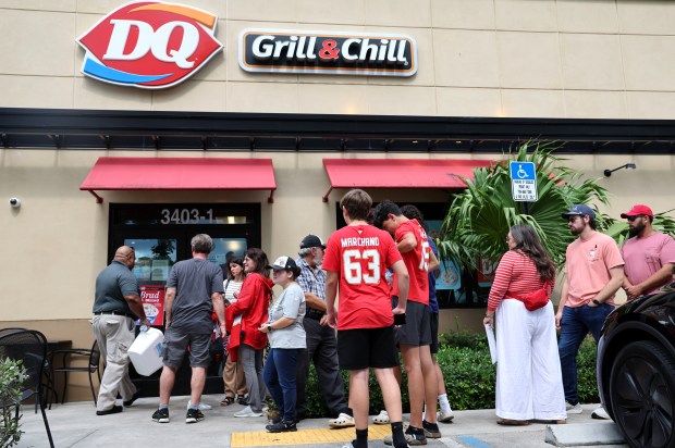 Panthers fan wait to see Panthers star Brad Marchand Serves...