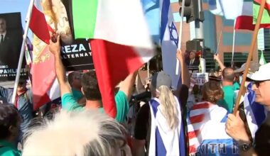 Protest in Los Angeles against the Iranian government