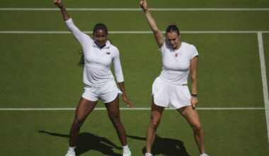 Coco Gauff, Aryna Sabalenka dance together at Wimbledon