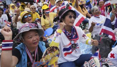 Protesters gather in Bangkok to demand Thai prime minister's resignation over leaked Cambodia call