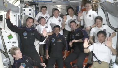 Astronauts from India, Poland and Hungary arrive at space station