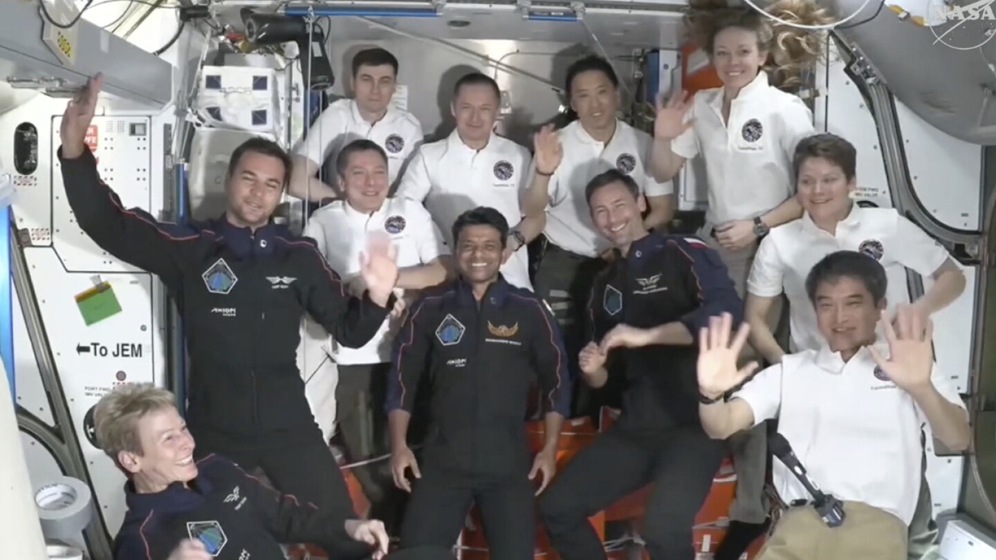 Astronauts from India, Poland and Hungary arrive at space station