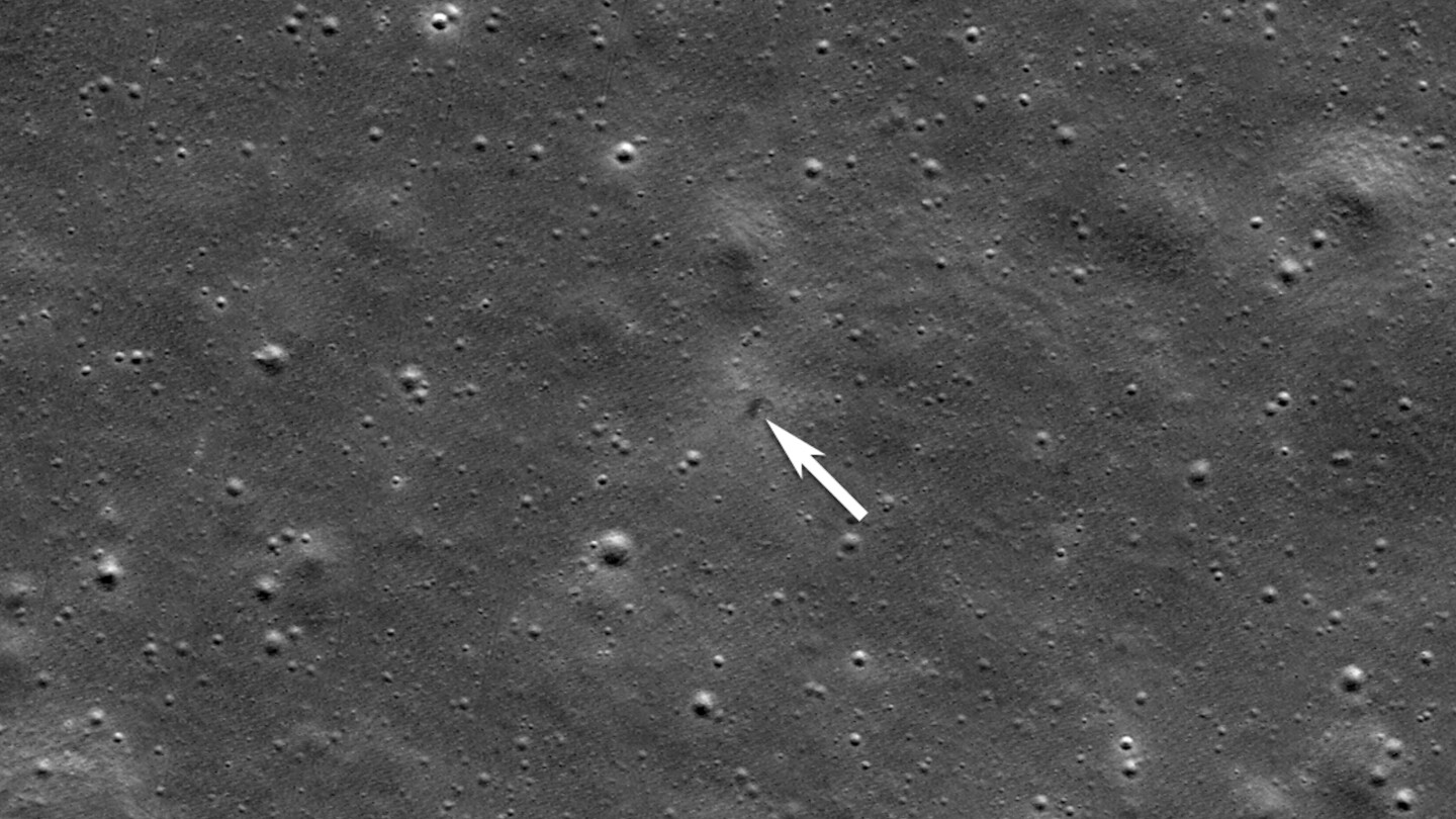 NASA spacecraft around the moon spots crash site of Japanese company's Resilience lander