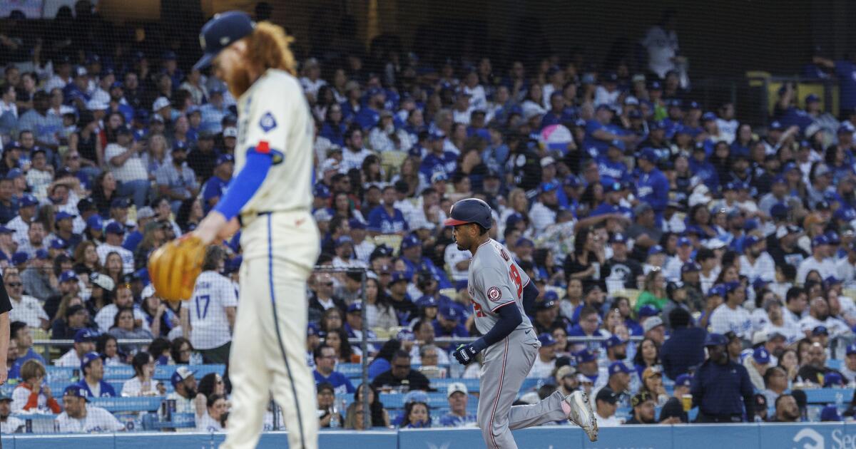 Dodgers pitchers give up five home runs in loss to Nationals