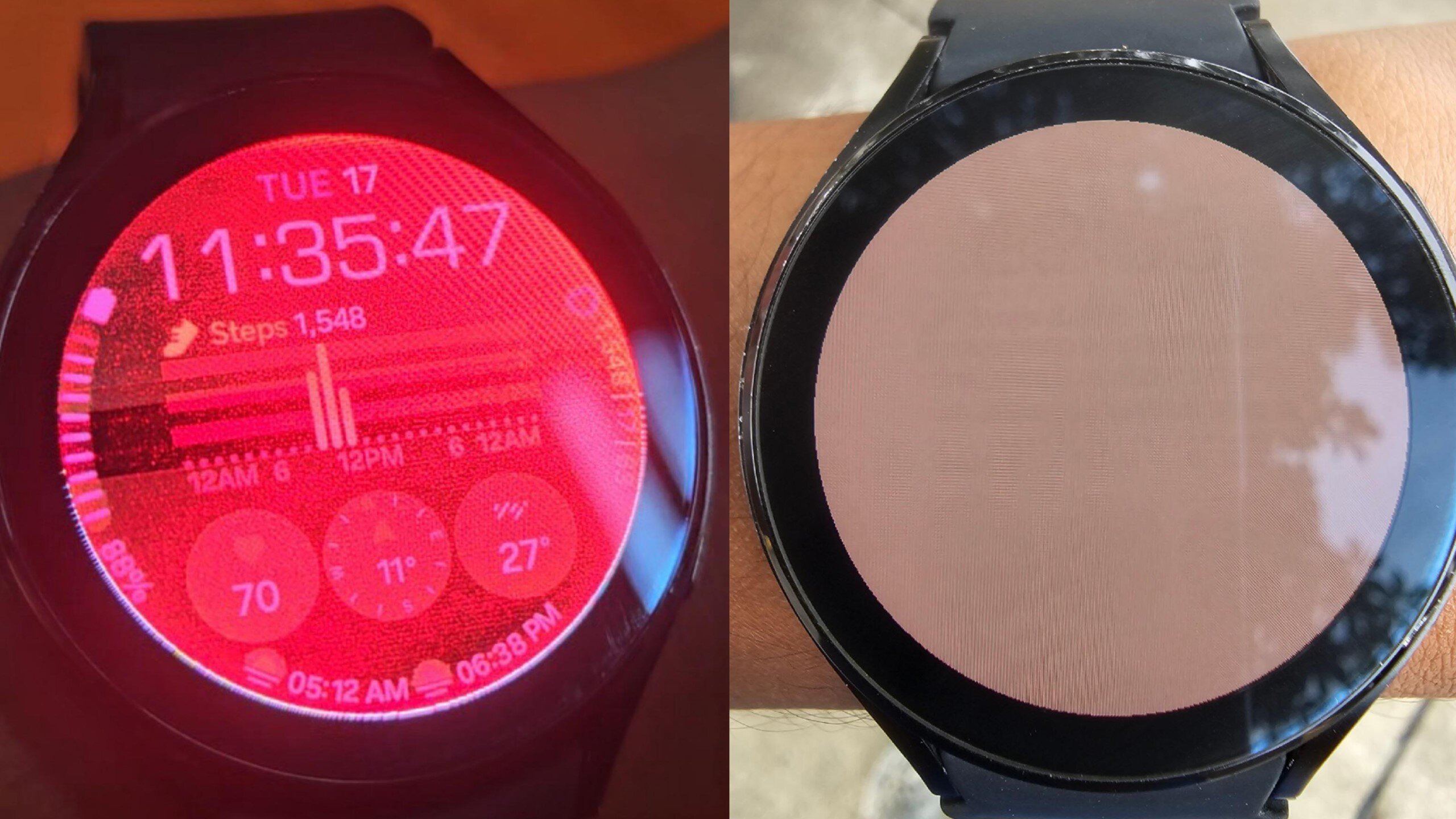 watch 4 red screen