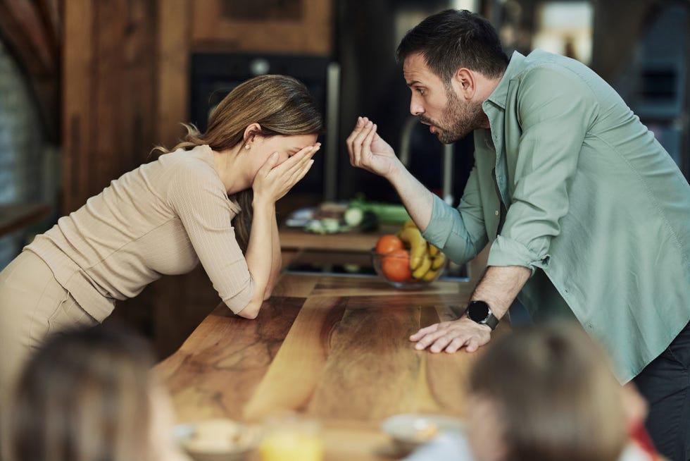 young couple having an argument at home