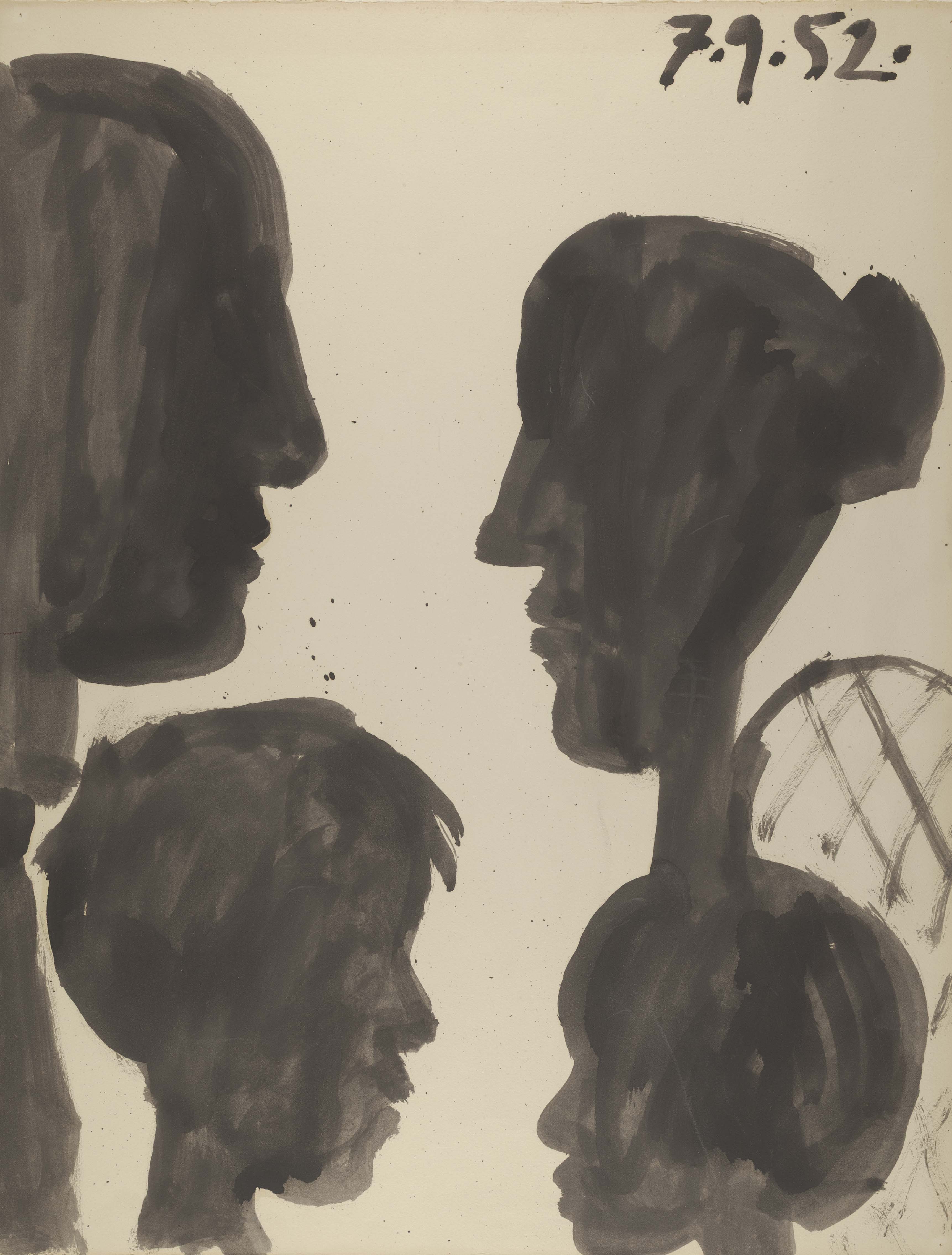 Illustration of four shadow silhouettes.