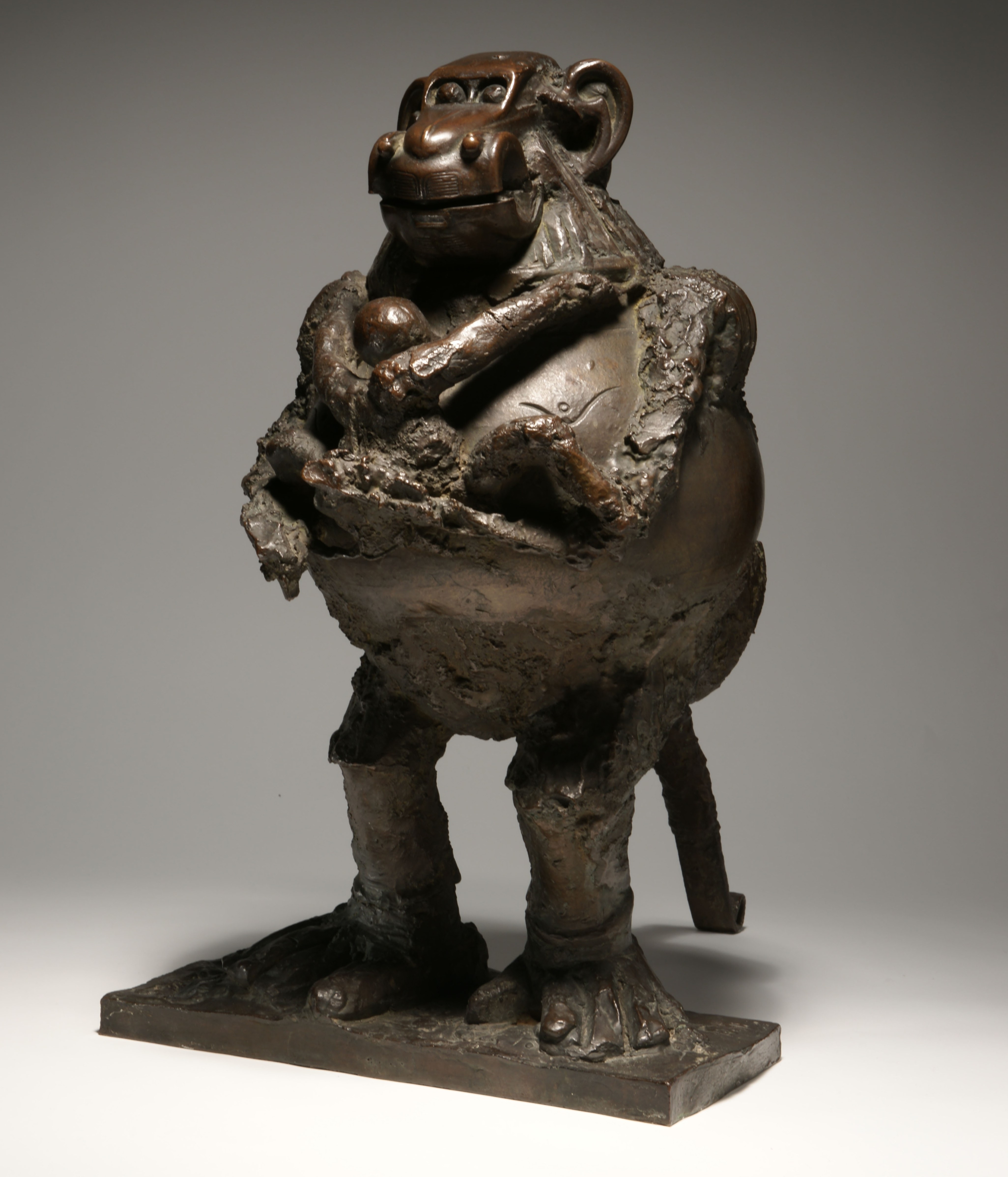 Bronze sculpture of a baboon by Pablo Picasso.