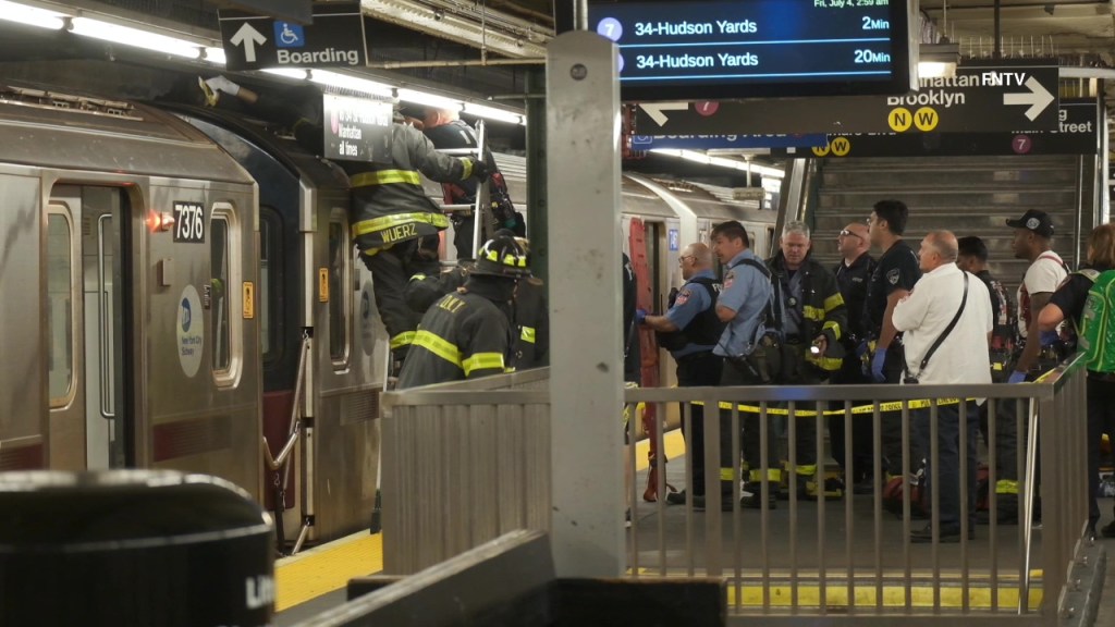The teen fell on the tracks as the train pulled into the Queensboro Plaza station.